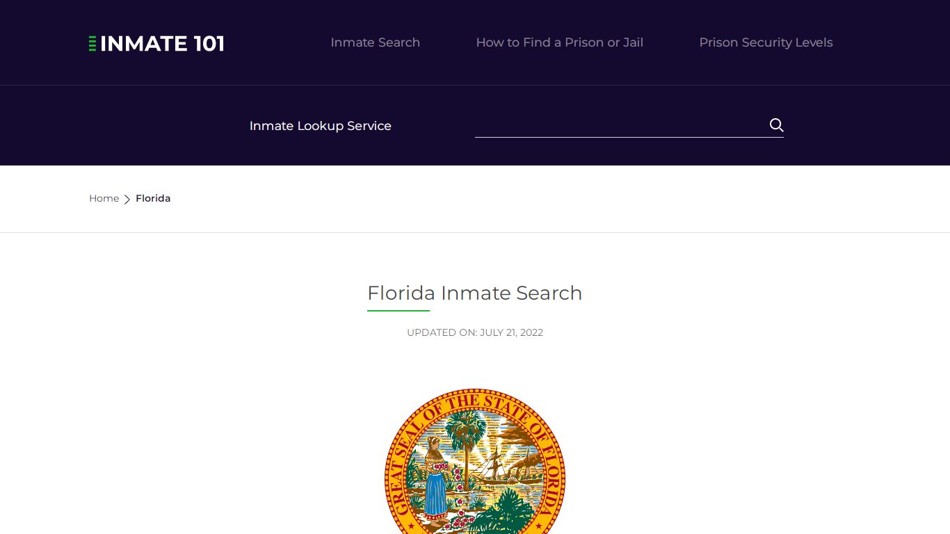 Florida Department of Corrections Offender Lookup - Inmate101